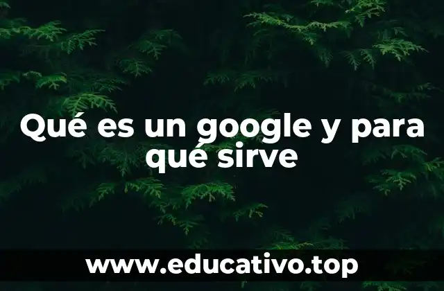 Qué es un google y para qué sirve