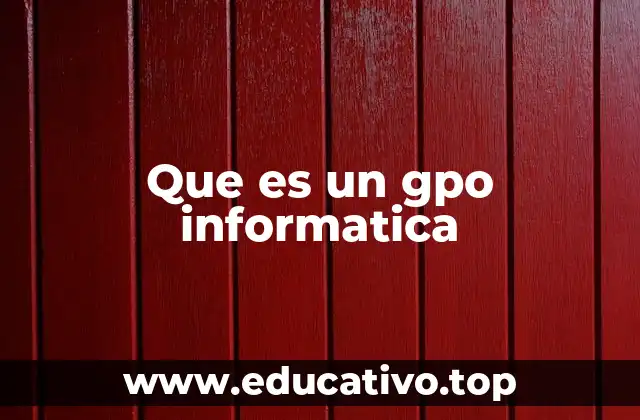 Que es un gpo informatica