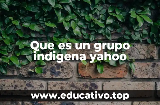 Que es un grupo indigena yahoo