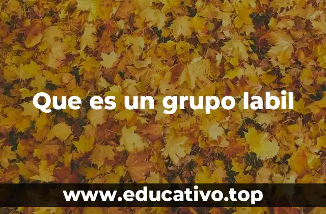 Que es un grupo labil