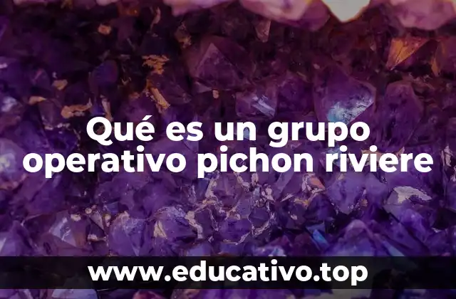 Qué es un grupo operativo pichon riviere