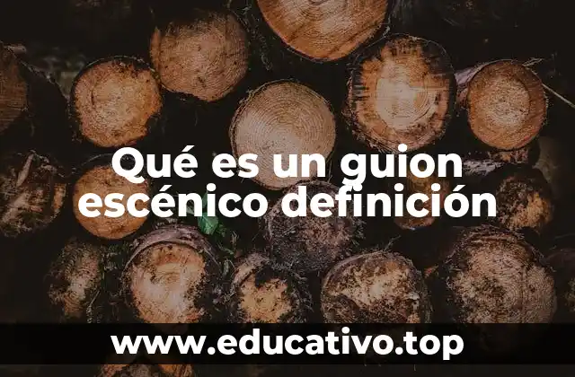 Qué es un guion escénico definición