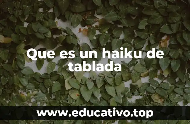 Que es un haiku de tablada