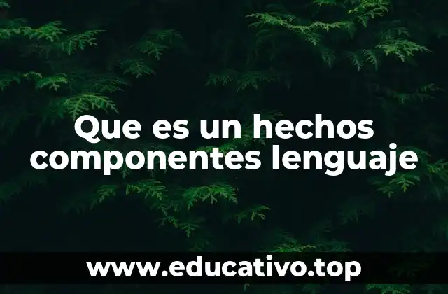 Que es un hechos componentes lenguaje