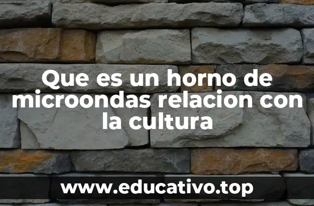 Que es un horno de microondas relacion con la cultura