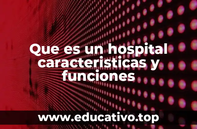 Que es un hospital caracteristicas y funciones