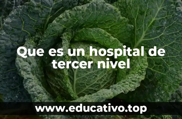 Que es un hospital de tercer nivel
