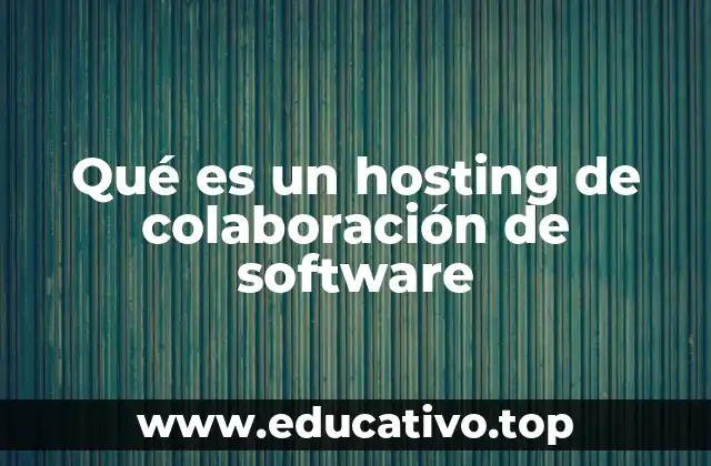 Qué es un hosting de colaboración de software