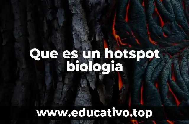 Que es un hotspot biologia