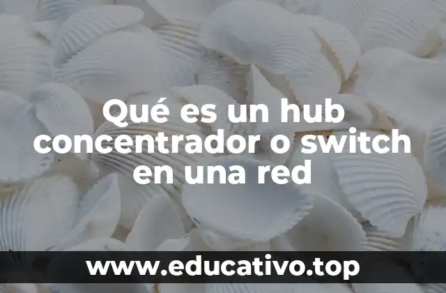 Qué es un hub concentrador o switch en una red