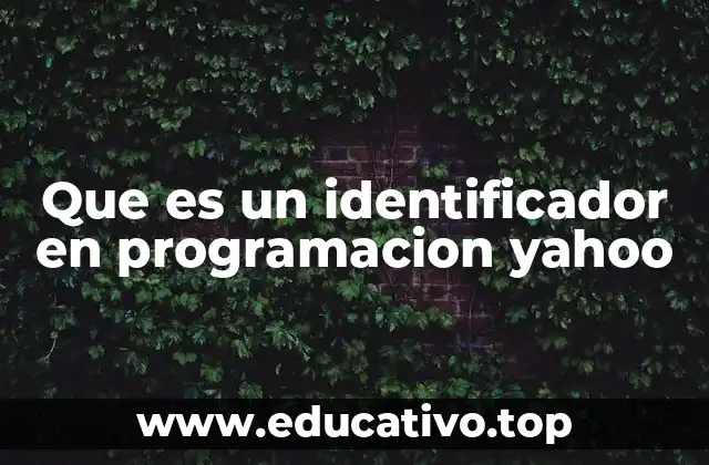 Que es un identificador en programacion yahoo