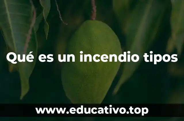 Qué es un incendio tipos