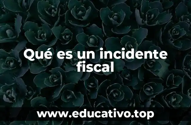 Qué es un incidente fiscal