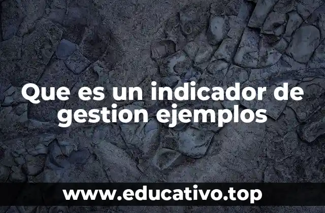 Que es un indicador de gestion ejemplos