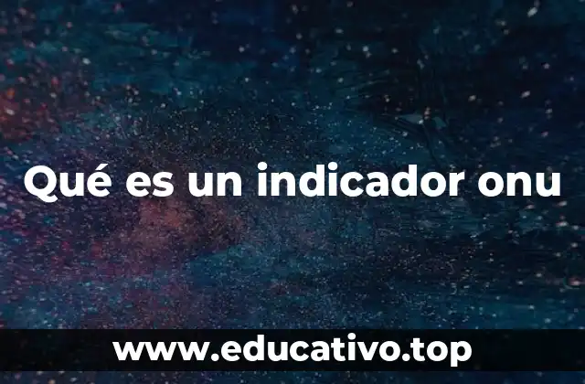 Qué es un indicador onu