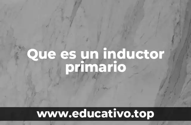 Que es un inductor primario