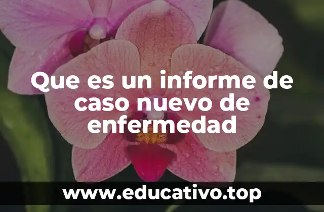 Que es un informe de caso nuevo de enfermedad