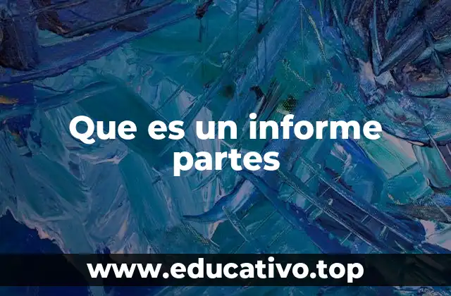 Que es un informe partes