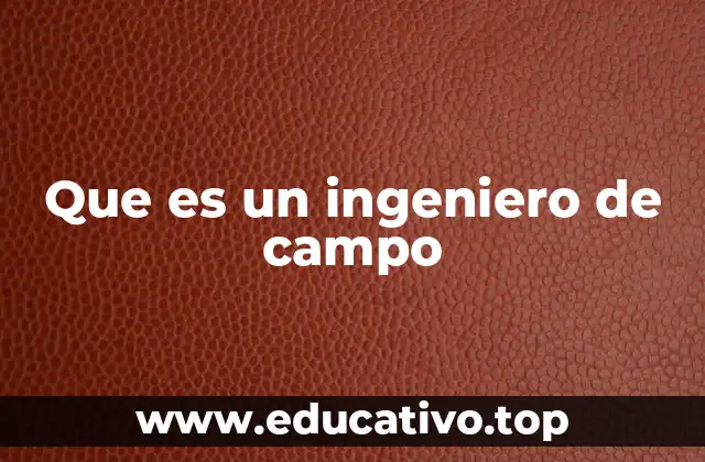 Que es un ingeniero de campo