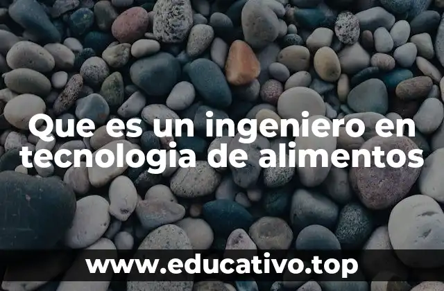 Que es un ingeniero en tecnologia de alimentos