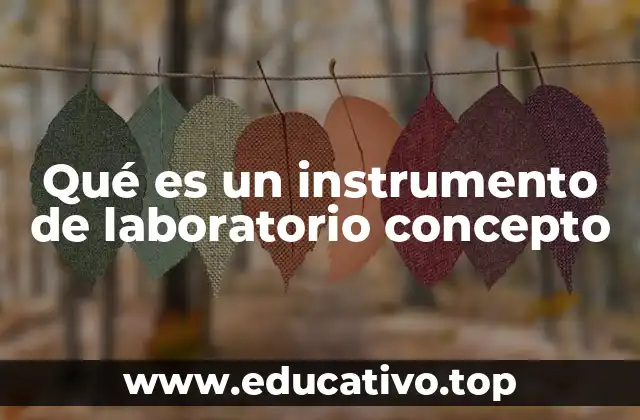 Qué es un instrumento de laboratorio concepto