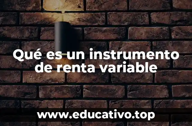 Qué es un instrumento de renta variable
