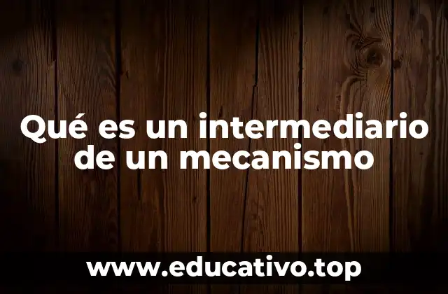 Qué es un intermediario de un mecanismo
