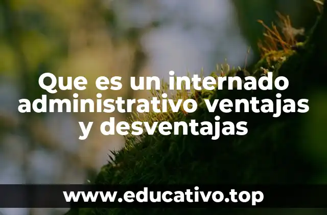 Que es un internado administrativo ventajas y desventajas