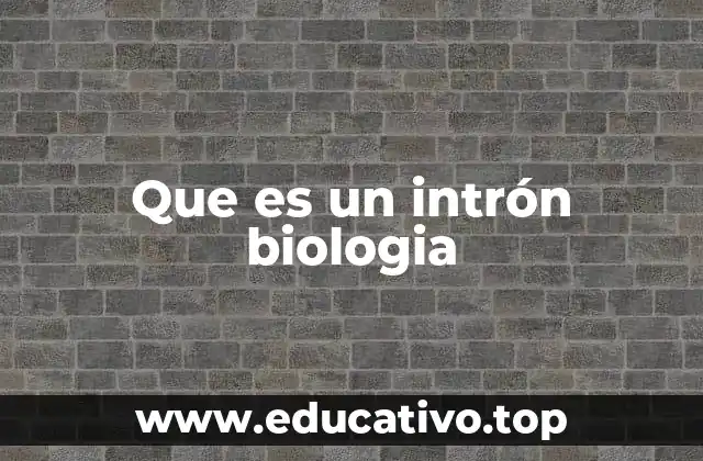 La estructura y función de los intrones