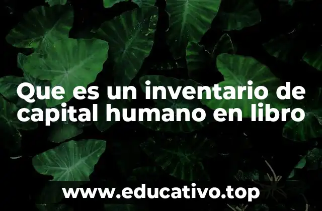Que es un inventario de capital humano en libro