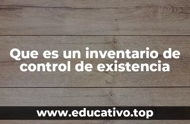 Que es un inventario de control de existencia