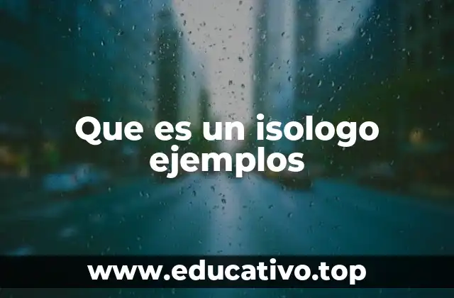 Que es un isologo ejemplos
