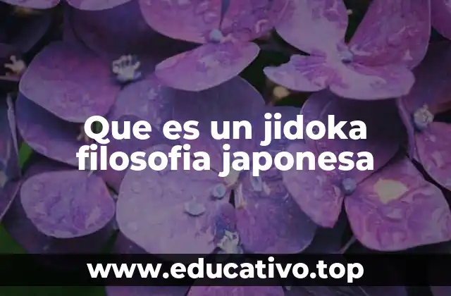 Que es un jidoka filosofia japonesa