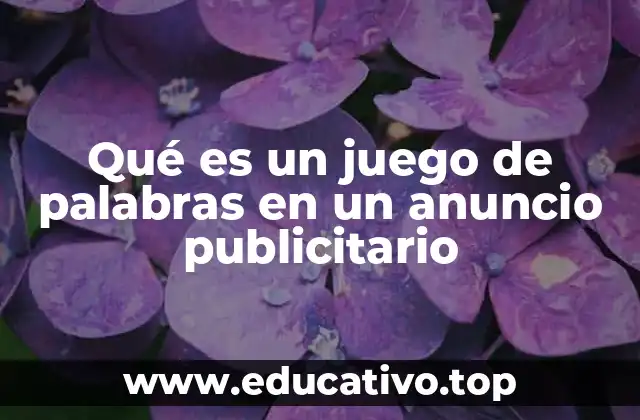 Qué es un juego de palabras en un anuncio publicitario