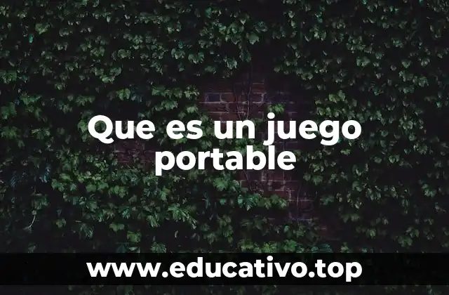 Que es un juego portable