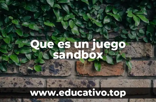 Que es un juego sandbox