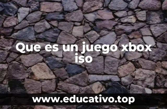 Que es un juego xbox iso
