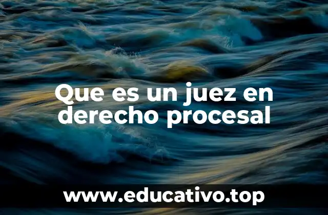 Que es un juez en derecho procesal