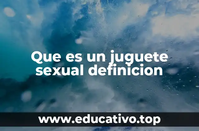 Que es un juguete sexual definicion
