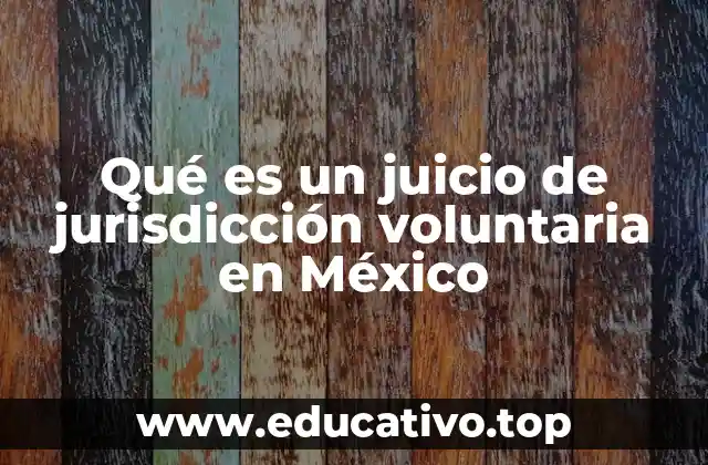 Qué es un juicio de jurisdicción voluntaria en México