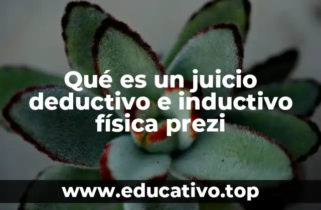 Qué es un juicio deductivo e inductivo física prezi