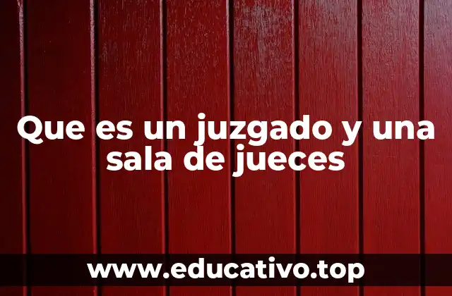 Que es un juzgado y una sala de jueces