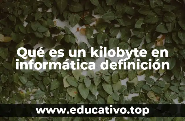 Qué es un kilobyte en informática definición