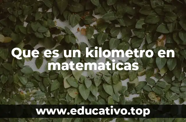Que es un kilometro en matematicas