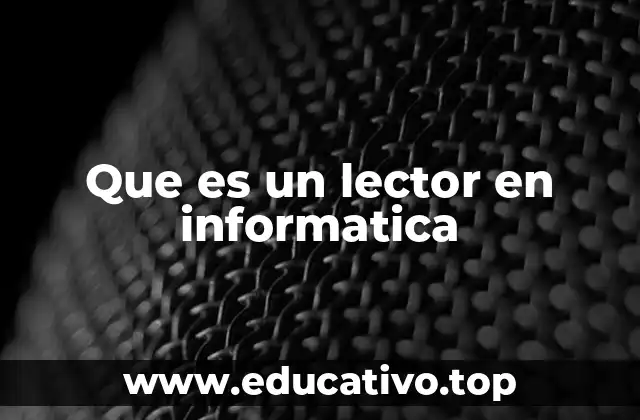 Que es un lector en informatica