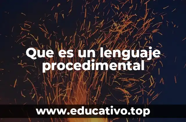 Que es un lenguaje procedimental