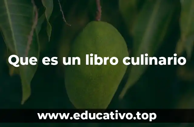 Que es un libro culinario