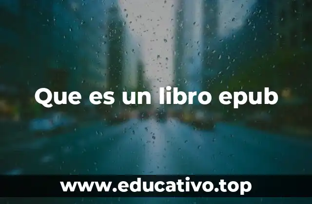 Que es un libro epub