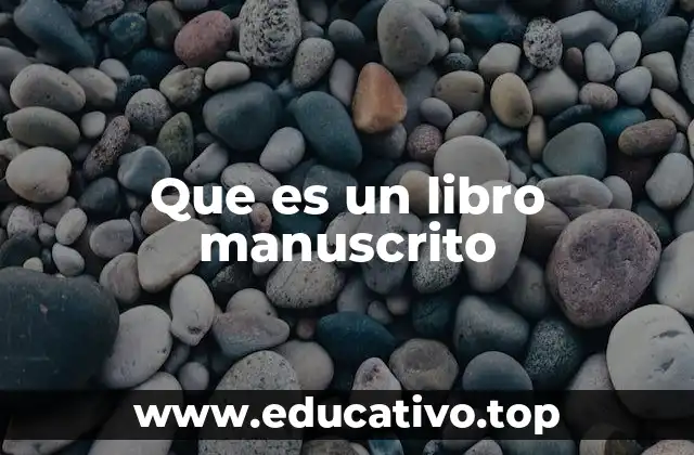 Que es un libro manuscrito