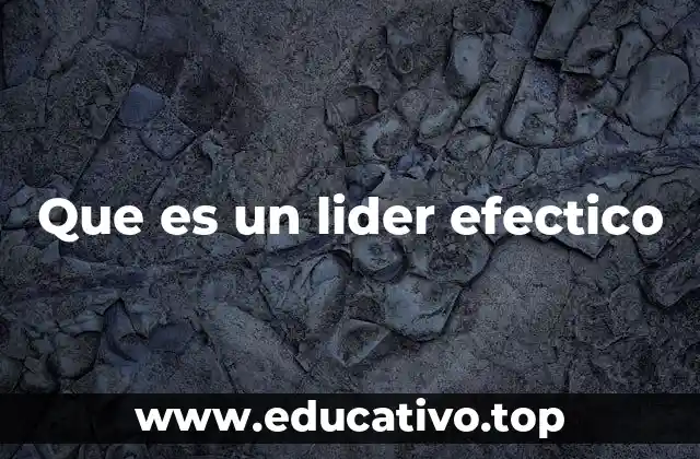 Que es un lider efectico